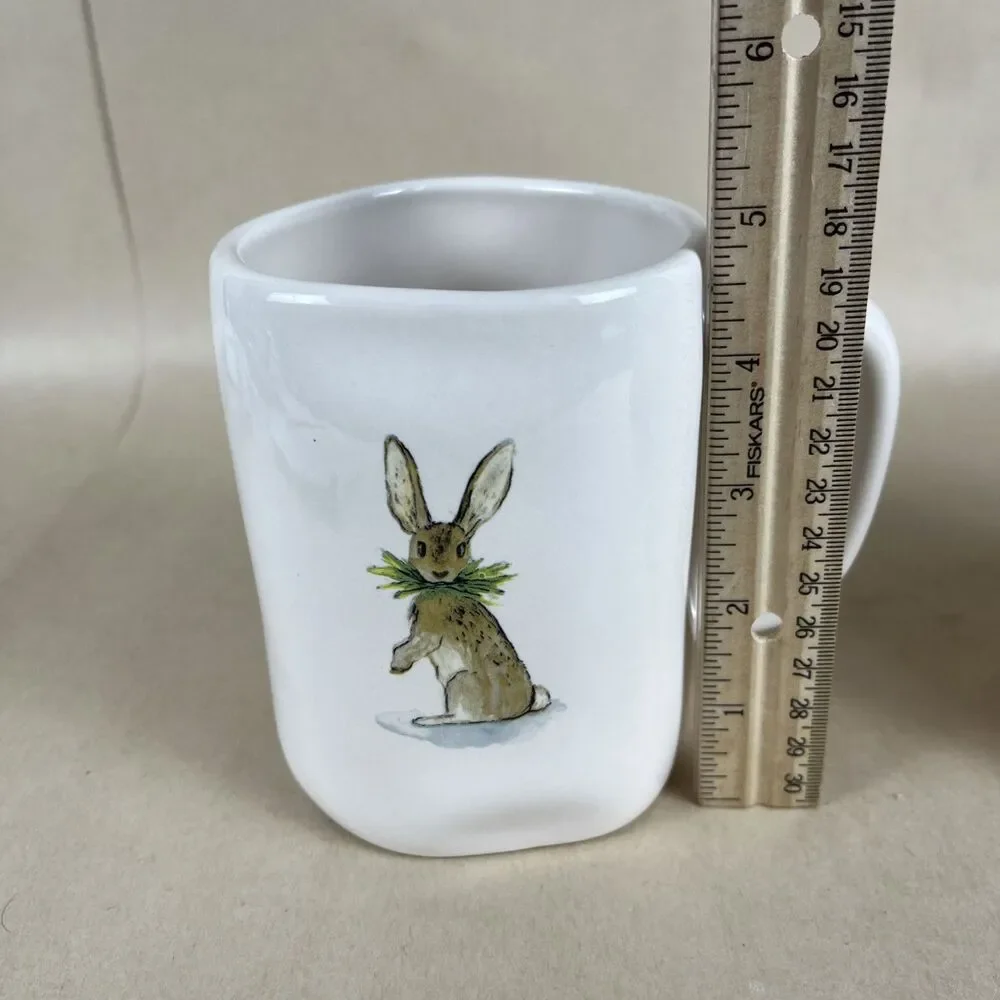 3 RAE DUNN Artisan‎ By Magenta EASTER MUGS - BUNNY, “HOP TO IT”, “ HIP HOP”